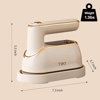 Travel Steamer for Clothes Portable Rotary Garment Iron 1200W Small Travel Steam Iron for Home, Dorm, College, 150ml Water Tank, Foldable Wrinkle Remover 120V, 1 Piece