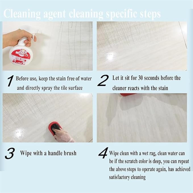 Floor Tile Descaling and Cleaning Artifact Ceramic Tile Floor Cleaner Spray Deep Cleaning Concrete Tile Floor Cleaner Floor Tile Descaling and Cleaning Artifact (1*PCS)