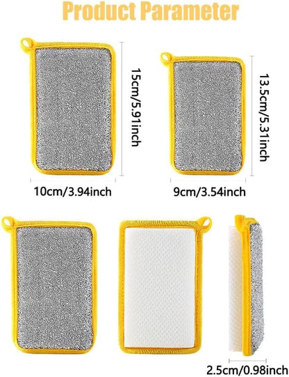 10PCS Multipurpose Dishwashing Rags, 2024 New Double Sided Sponge Kitchen Dishcloth, Multi-Purpose Absorbent Sponge Dishwashing Rags for Washing Dishes Cleaning Kitchen(3.94 * 5.91inch)