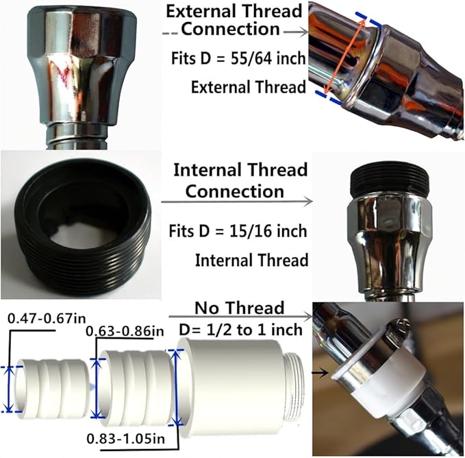 Faucet Sprayer Attachment Flexible Tap Extension Aerator 360 Degree ABS For Kitchen Sink Cold Hot Water