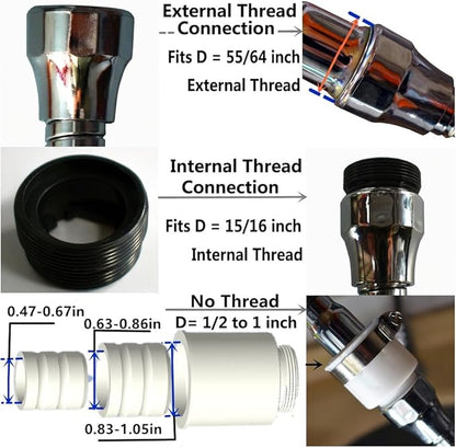 Faucet Sprayer Attachment Flexible Tap Extension Aerator 360 Degree ABS For Kitchen Sink Cold Hot Water