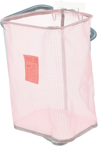 GLEAVI Clothing Basket Laundry Organizer Wall-mounted Black Foldable Space-saving Storage Basket