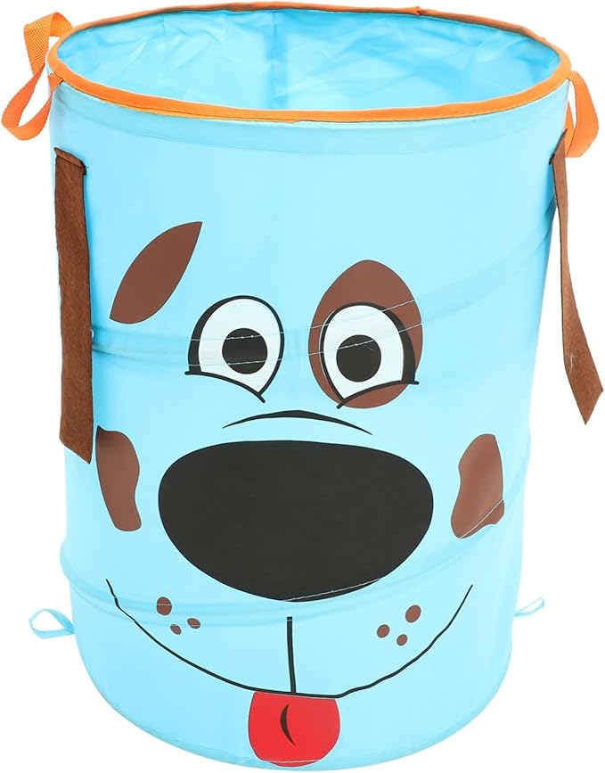 MAGICLULU 1pc Foldable Storage Basket for Pets Sky- Portable Organizer for Toys Laundry and Sundries Handles for Bedroom Nursery and Bathroom