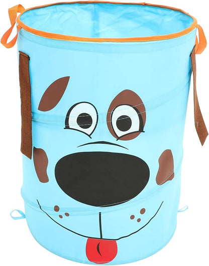 MAGICLULU 1pc Foldable Storage Basket for Pets Sky- Portable Organizer for Toys Laundry and Sundries Handles for Bedroom Nursery and Bathroom