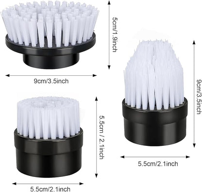 3 Pcs of Brush Heads,Replacement Brush Heads Set for Electric Spin Scrubber, Cordless Power Shower Scrubber, Cleaning Brush for Bathroom Tile Sink Floor Cleaning.