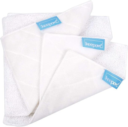 KEEPOW Steam Mop Pads Compatible with OApier S8, for Light N Easy S7338 S7339 Steam Mop, Reusable Replacement Pads for Floor Steamers, 5 Pack