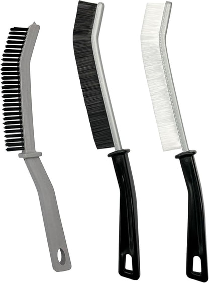 Crevice Cleaning Brush, Hard-Bristled Gap Scrub Brush, Toilet Gap Cleaning Brush Tool, for Scrub Small Spaces, Kitchen, Bathroom, Corner, Grout, Sink, Window Tracks, Hinges, 3pcs