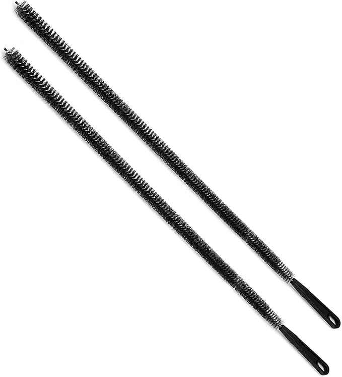 Drain Cleaning Brush 2 Pack, 23.6 Inch Long Pipe Cleaner Brush, Flexible Drain Clog Remover Tool with Nylon Bristles, Sink Drain Cleaner for Hair Clogs, Kitchen Sink, Bathroom Tub, Shower Drain