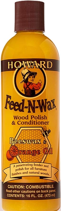 Howard Products Feed-N-Wax Wood Polish & Conditioner, Orange (6, 16 oz)