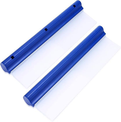 2 Pcs T Bar Car Squeegee for Window Cleaning, Silicone Car Squeegee for Drying Professional Flexible One Pass Water Blade Auto Water Blade Cleaning for Windshield, Glass, Bathroom, 12 Inch