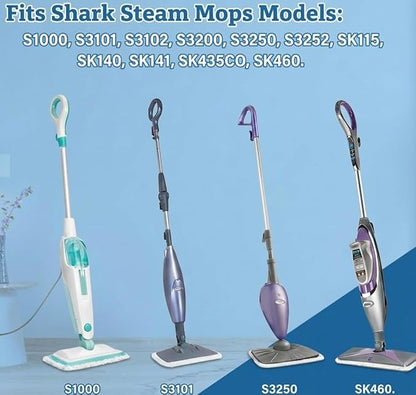 4 Pack Microfiber Steam Mop Pads Replacement for Shark S1000, S3101, S3202, S3250 & S3251 — Reusable Thick Pads for Laminate, Tile, Marble & Sealed Hardwood Floors, Easy Attach Secure Fit