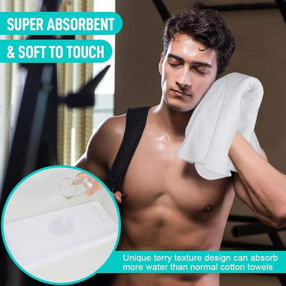 SINLAND Microfiber Gym Towels Super Absorbent Compact Travel Workout Towel Quick Dry Camping Sweat Towel for Sports Beach Swimming Backpacking Hiking and Yoga Men Women 16 Inch X 32 Inch