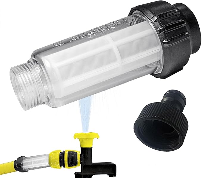 Transparent Washing Machine Filter – ABS 3/4 Inch Detachable Inlet Accessory, Effort-Saving Design For Filtering Sediment And Impurities | Perfect For Laundry Appliances, Home Use, And Replacement