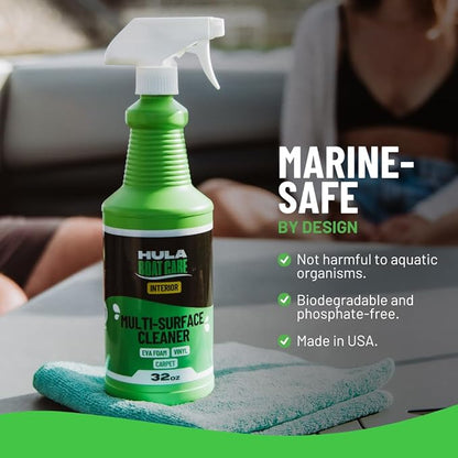Hula Multi-Surface Cleaner — EVA Foam, Vinyl and Carpet, 32 oz — Boat Deck, Sea Deck and Marine Interior Cleaner, Biodegradable, Made in USA