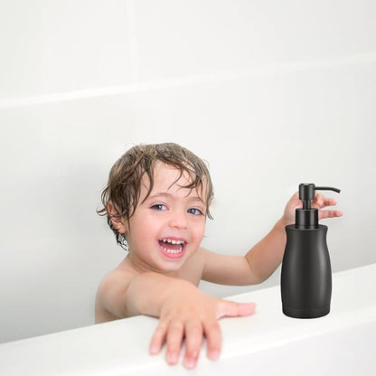 ARKTEK Matte Black Soap Dispenser Stainless Steel 13.5 OZ - Liquid Hand Lotion Dispenser Decor Refillable Dishwashing Soap Dispenser for Kitchen Bathroom Countertops Farmhouse College Dorm