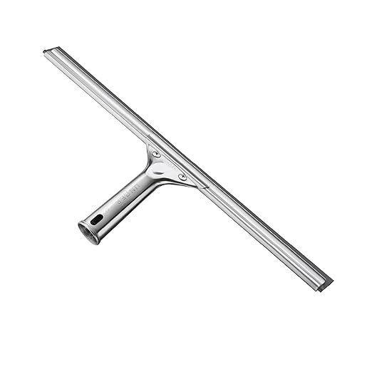 Unger Professional 16” Stainless Steel Window & Glass Cleaning Squeegee - Cleaning Supplies, Heavy Duty Squeegee for Window Cleaning, Streak Free Results