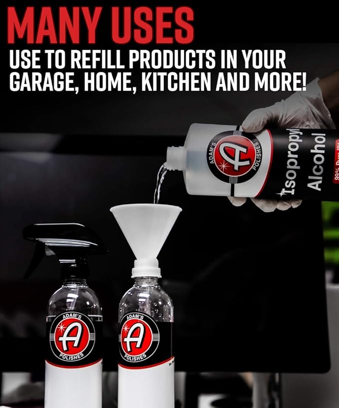 Adam's Polishes EZ-Fill Threaded Funnel - Twist On Empty Spray Bottle Refill Funnel | for Home, Car Detailing Cleaning Supplies, Kitchen, Bath, Essential Oils Universal Fit for Various Size Bottles