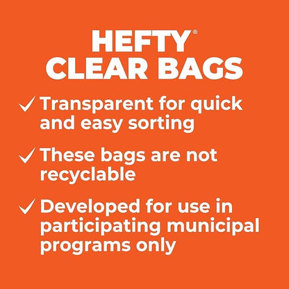 Hefty Trash & Recycling Bags Variety Pack – 30 Gallon Clear (36 CT) + 13 Gallon Citrus Twist (20 CT) + 13 Gallon Lavender Vanilla (20 CT), 1 CT