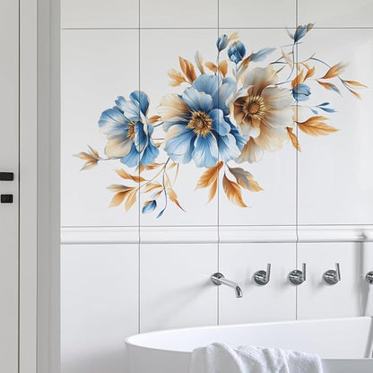 3D Wall Stickers DIY Flower Wall Decal Removable Waterproof Wall Art Decor for Bedroom Living Room Offices Home Decoration