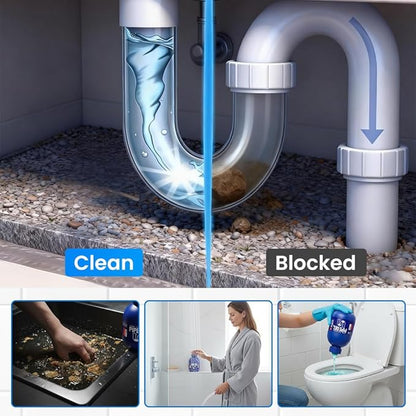 Drain Clog Remover Powerful Unclogging Sink Hair Cleaner for Kitchen, Shower Pipes and Drains (one size 1-1)