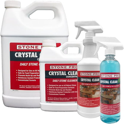 Stone Pro Crystal Clean - Surface Cleaner & Sealer, Ready to Use 32 oz.