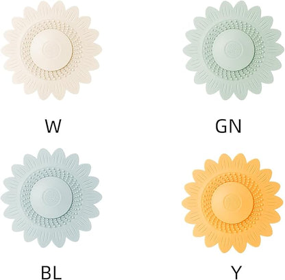 Flower Shape Sink Stopper Silicone Shower Drain Bath Plug Hair Catcher Sink Drain Covers Kitchen Bathroom Sink Plug