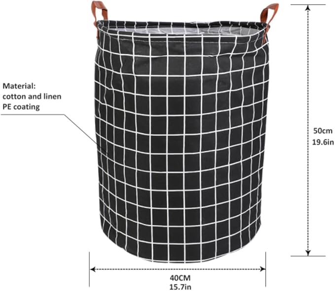 1PC Folding Laundry Basket Round Storage Bin Bag Large Hamper Collapsible Clothes Toy Basket Bucket Organizer Large Capacity