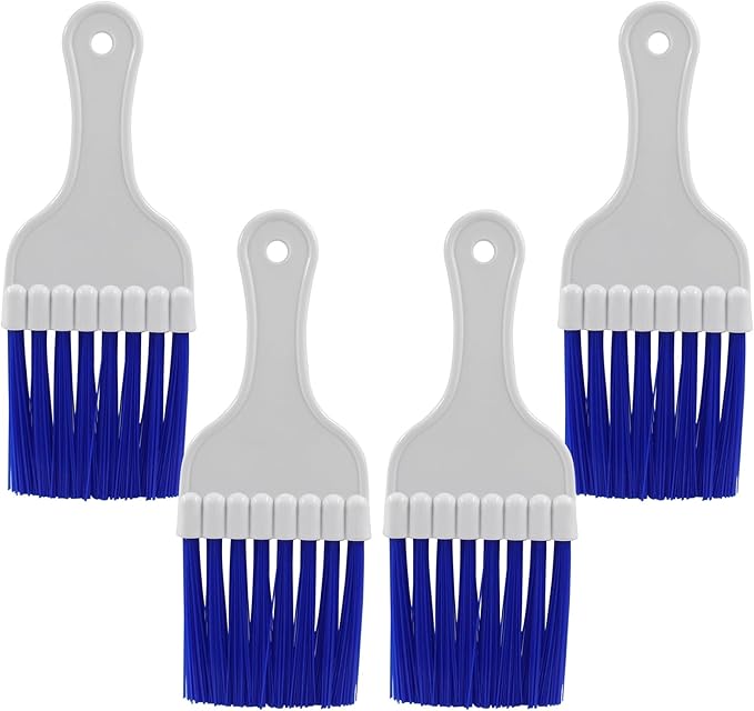 4 Packs Blue Air Conditioner Condenser Cleaning Brush Ac Coil Cleaner Brush HVAC Refrigerator Coil Cleaning Brush