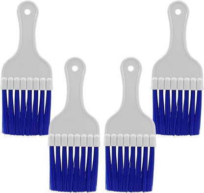 4 Packs Blue Air Conditioner Condenser Cleaning Brush Ac Coil Cleaner Brush HVAC Refrigerator Coil Cleaning Brush