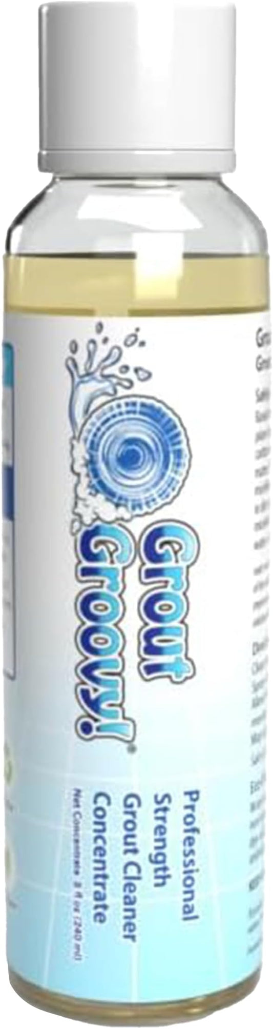 Grout Groovy! Heavy Duty Cleaning Concentrate – 8 oz Plant-Based Tile Cleaner for Bathroom, Kitchen & Floor Grout | Makes 1 Gallon | Safe, Non-Toxic Deep Cleaning Solution for Stains & Dirt