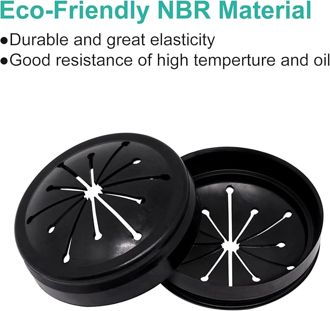 3PCS 3-3/8" Garbage Disposal Splash Guard, Quiet Garbage Guard Disposal Drain Cover Garbage Disposals Rubber Drain Plugs Sink Splash Guard Replacement (Style B)