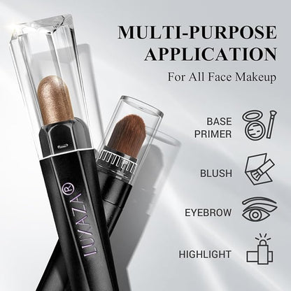 Neutral Eyeshadow Stick Makeup 6PCS Set, Metallic Shimmer Matte Cream Eye Shadow Eyeliner Brightener Pencil Crayon - BROWN LATTE
