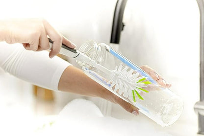 Scotch-Brite Glass and Water Bottle Brush, Long-Lasting Bristles, Safe On Multiple Types of Water Bottles, Baby Bottles, Vases, and More (Pack of 2)