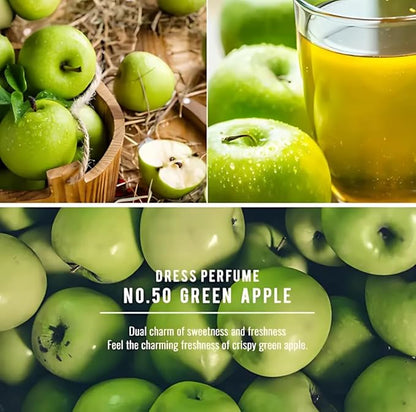 W.Dressroom No.50 Green Apple Living Clear Perfume, Body Mist & Fabric Spray Deodorizer, Alcohol-Free Water-Based, Odor Neutralizer for Clothes, Bedding & Room, Travel Size 2.36 oz