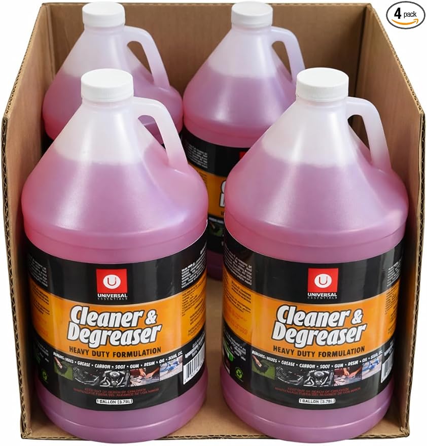 Heavy Duty Degreaser-Industrial Strength Cleaner for Kitchen, Oven, Grill & Engine-Remove Grease, Oil, Carbon & Grime-Ready to Use (Pack of 4 (1 Gallon Each)