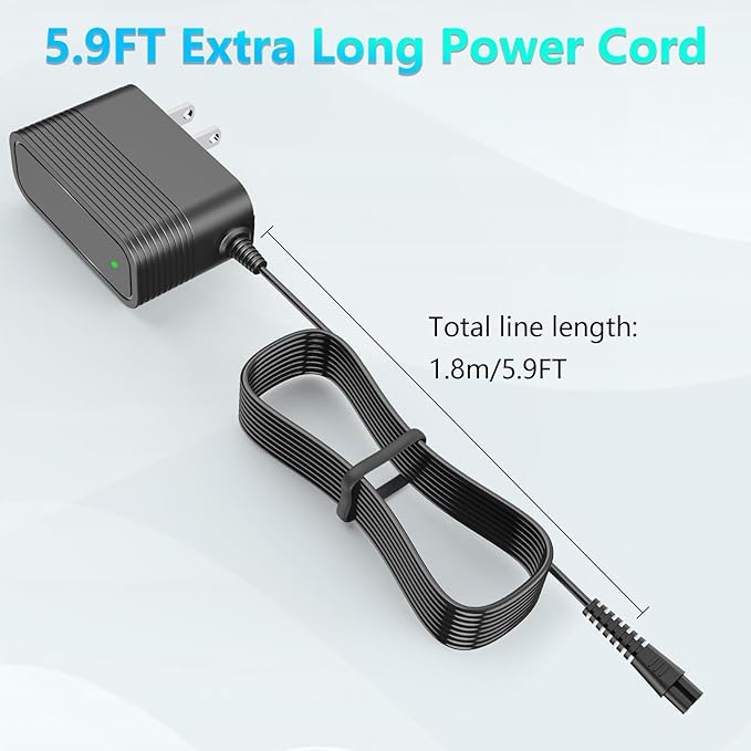 9V Charger for Electric Spin Scrubber Compatible with Homitt，LABIGO， kHelfer Electric Spin Scrubber Adapter Power Cord