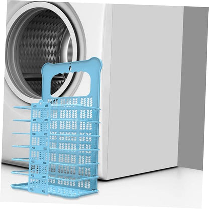 Foldable Wall Mount Laundry Basket Small Saving Dirty Clothes Organizer with Large Capacity and Strong Load Bearing Easy to Install Bathroom Storage Holder for Laundry and Sundries