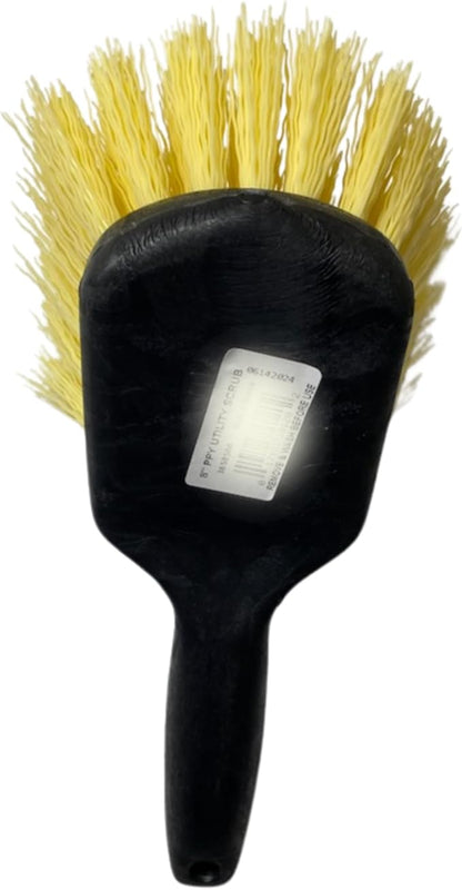 SPARTA 3650500 Plastic Scrub Brush, Cleaning Brush, Utility Brush With Polypropylene Bristles For Cleaning, 8 Inches, Black