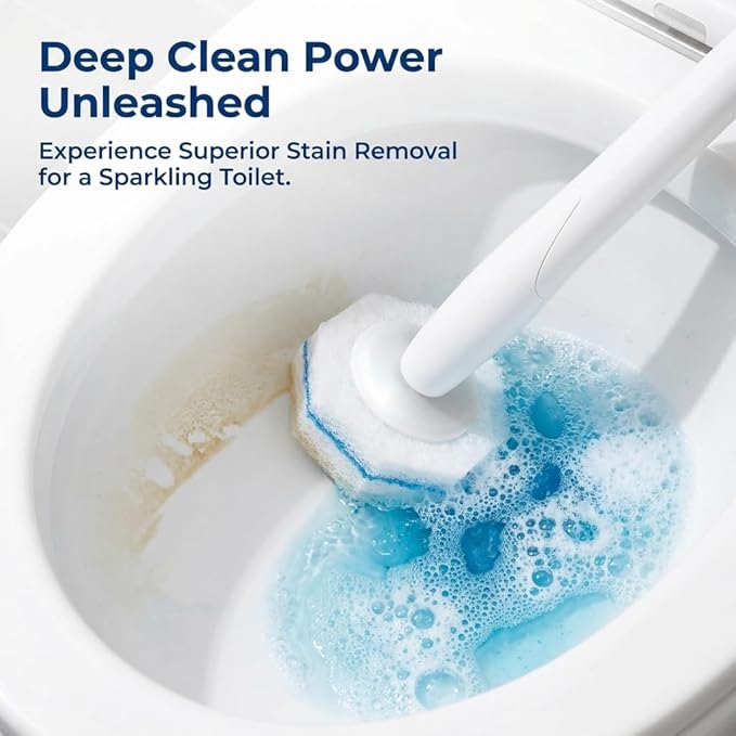 Toilet Wand Refills, Disposable Toilet Brush Refill Heads Compatible with Household Brushes Scrubbers, 3-Layer Scrubbing Pads for Quick Bathroom Toilet Bowl Cleaners Local Stock (Blue(100pcs))
