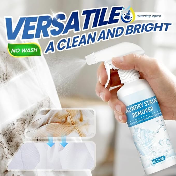 Non Ionic Clothing Emulsifier Stain Remover,Powerful Laundry Stain Remover Spray,Non Ionic Emulsifier Clothing Cleaner, Active Enzyme Laundry for Clothes (2PCS *60ML)