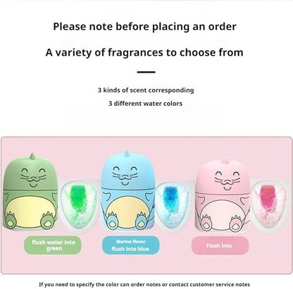 Toilet Cleaner & Toilet Deodorizer Wonder, Toilets Bowl Cleaner Bottle, with Cute Dinosaur Design, 2 in 1 Efficient Cleaning and Deodorization, Long-lasting Fragrance, for Bathroom, House (3 Pcs)