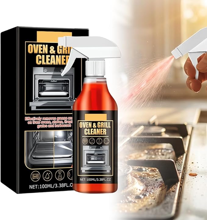 Kitchen Heavy Oil Cleaner Spray,Clean Spray Cleaner for Ovens,Countertops,Stovetop,100Ml All Purpose Kitchens Heavy Oil Cleaning Agent (1PC)