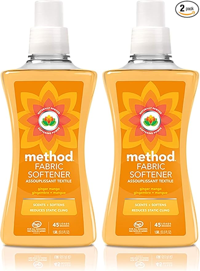 Method Fabric Softener; Ginger Mango; 53.5 Ounces; 45 Loads; 2 pack; Packaging May Vary
