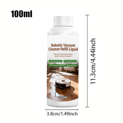 Robotic Floor Liquid - Vacuum Mopping Agent, Hardwood Cleaning Fluid with Quick-Dry Technology, Hardwood Maintenance Solution, Multi-Floor Concentrate, Botanical Formula for Tile Laminate