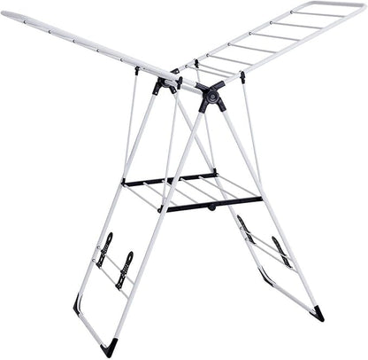 DORTALA Foldable Drying Rack, Laundry Clothes Storage, Portable Folding Dryer, Heavy Duty Clothes Hanger, Clothes Drying Rack, Lightweight and Stable Stainless Steel Clothes Dryer, for anUse