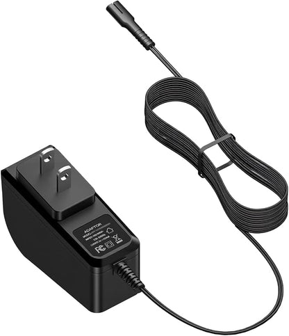 Charger for LABIGO Electric Spin Scrubber - 9V Adapter, Compatible with LABIGO Floor Scrubber LA1 Pro Model KS-2619, Replacement 2-pin Power Cable for Voweek VWS211 Replacement Adapter Power Cord 6Ft
