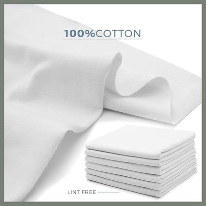 VALENGO New Lint Free Rags – 100% Cotton Cloth, Soft T-Shirt Rags, Lint Free Cloth for Staining Wood, Cast Iron, Dusting, Polishing, Painting and Cleaning – Reusable & Absorbent – 17”x17” (Pack of 28)