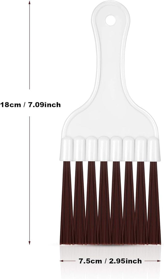 Boao 4 Packs Coil Brush Air Conditioner Condenser Refrigerator Cleaning HVAC Coil Cleaner Small Plastic Whisk Brush (Brown)