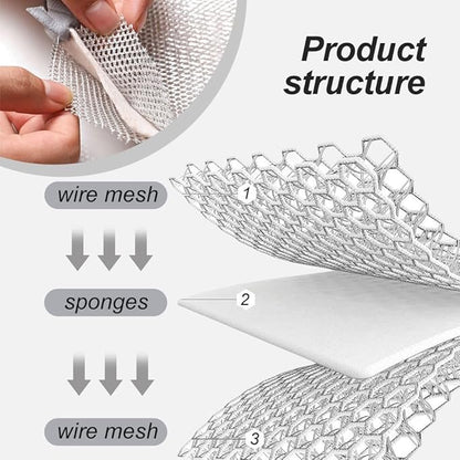 2025 New Multipurpose Wire Dishwashing Rags for Wet and Dry, Metal Scrubbing Pads Sponge Cloths Towels Clean, Non-Scratch Wire Dishcloth for Home Kitchen Dishes, Sinks (10 Pcs)