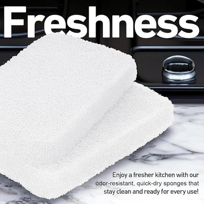 Casanero 6-Pack Silicone Scrubbing Sponges, Heavy-Duty, Non-Scratch | Reusable, Odor-Free, Multi-Purpose Cleaning for Dishes, Non-Stick, Countertops